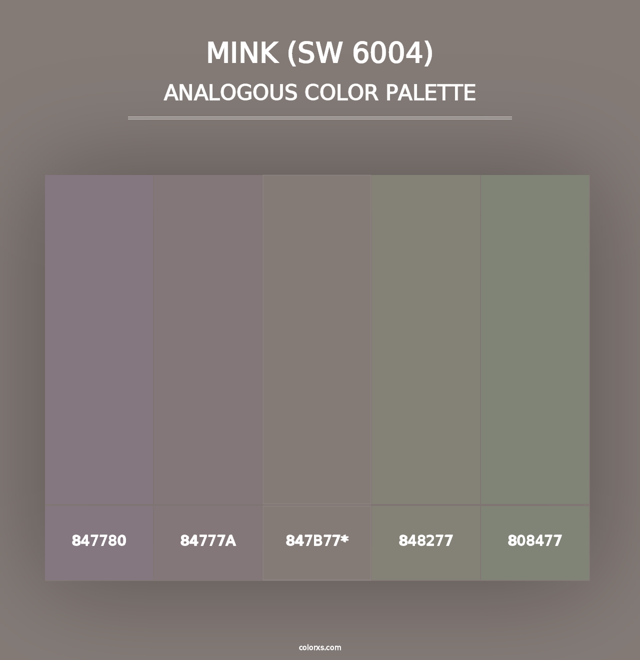 Mink (SW 6004) - Analogous Color Palette