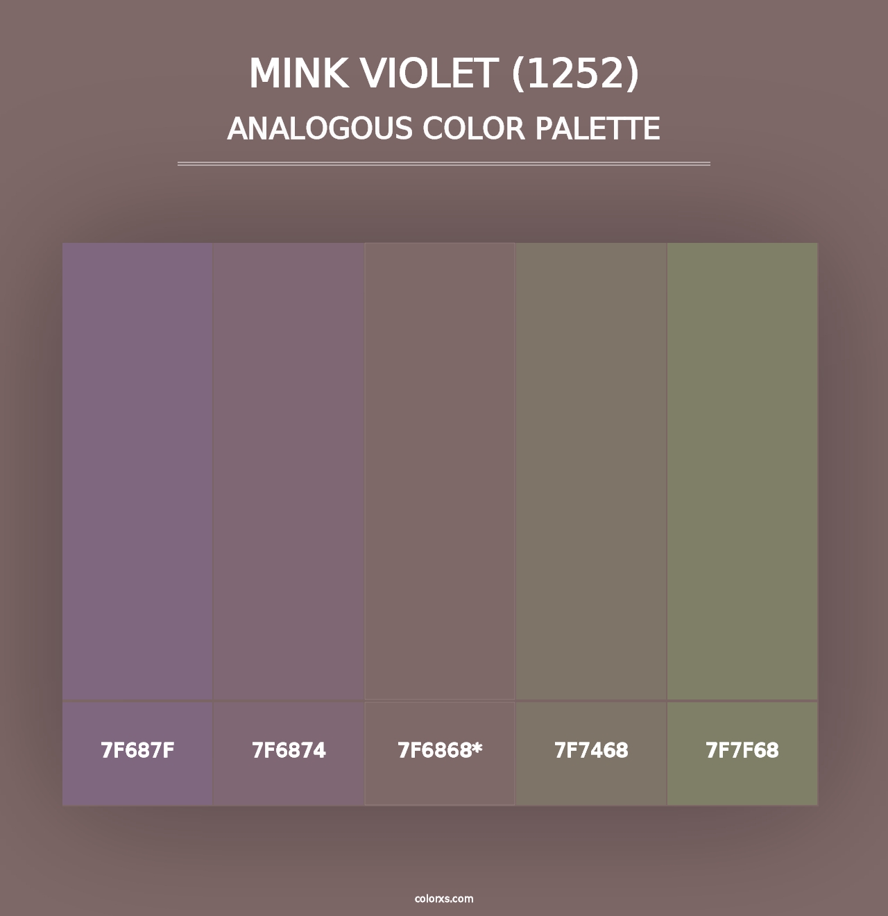 Mink Violet (1252) - Analogous Color Palette