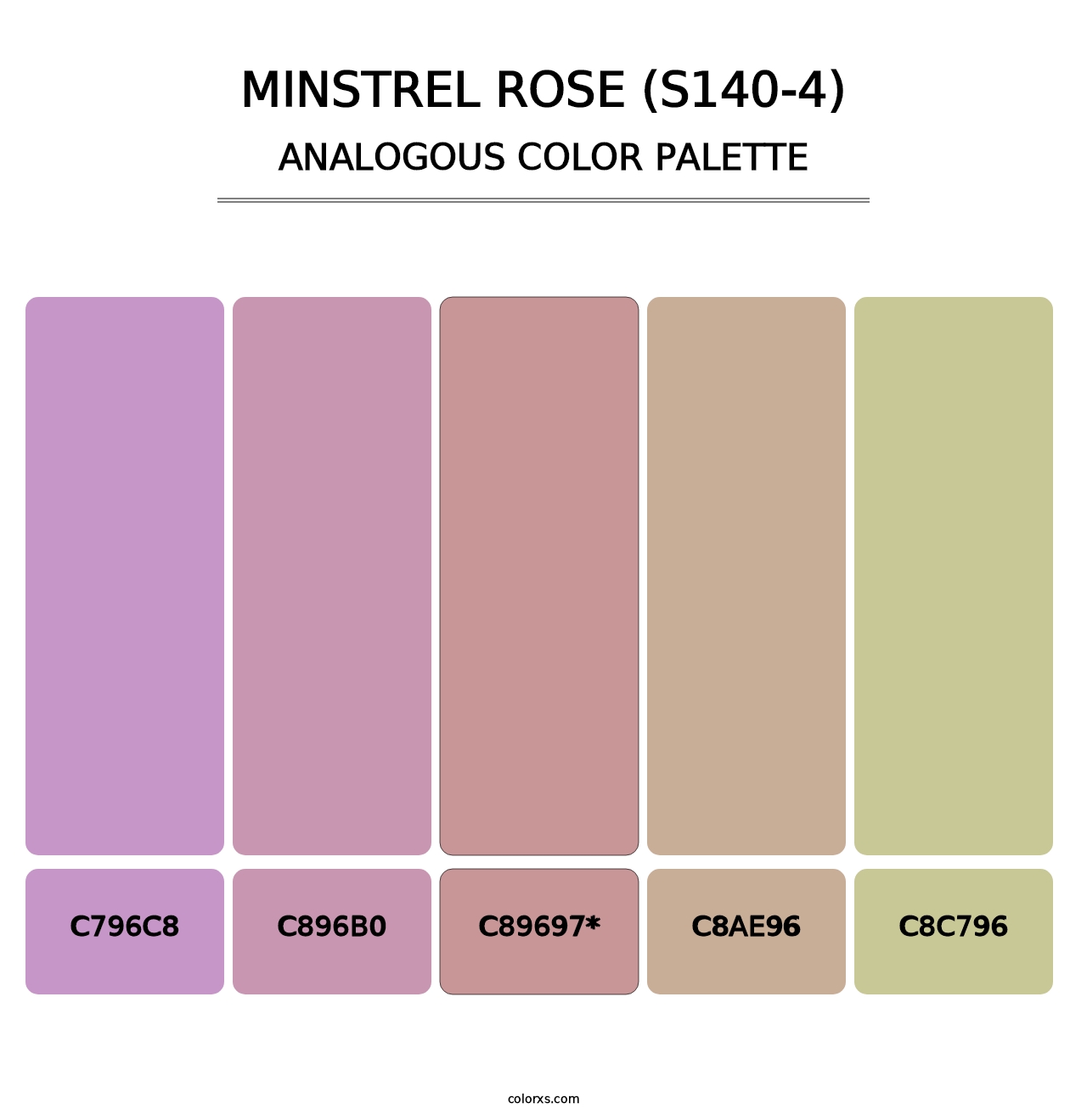 Minstrel Rose (S140-4) - Analogous Color Palette