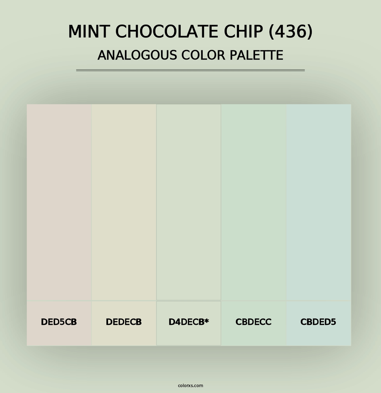 Mint Chocolate Chip (436) - Analogous Color Palette