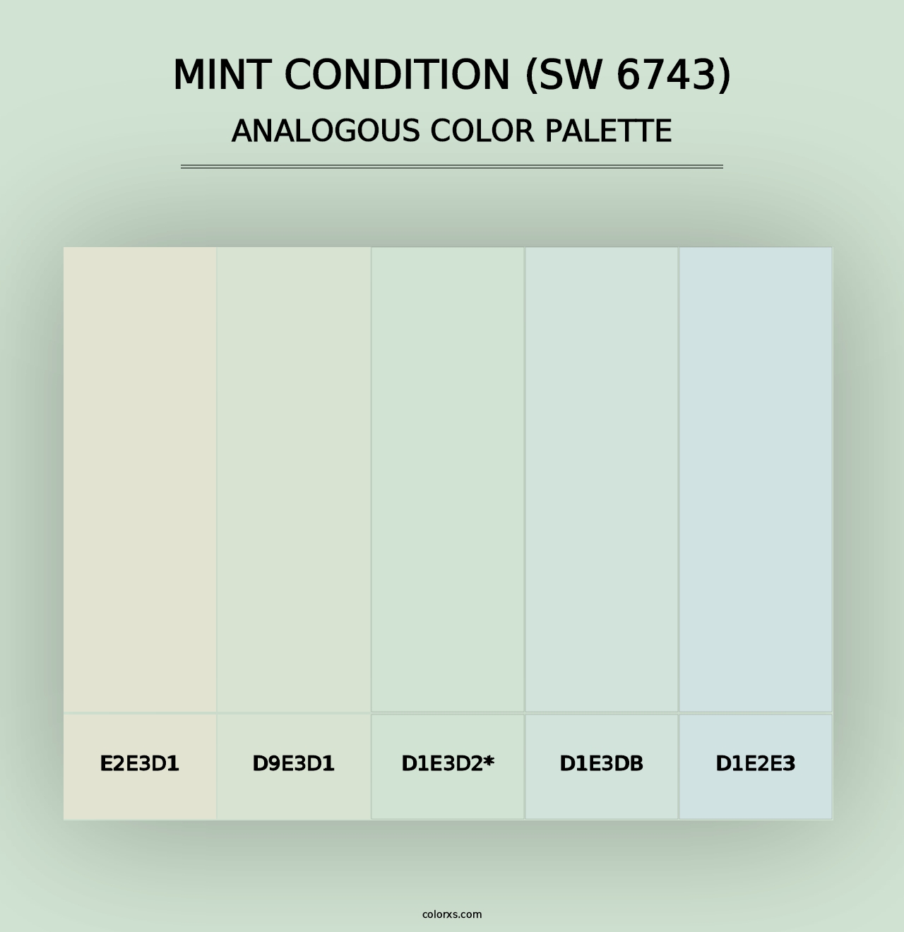 Mint Condition (SW 6743) - Analogous Color Palette