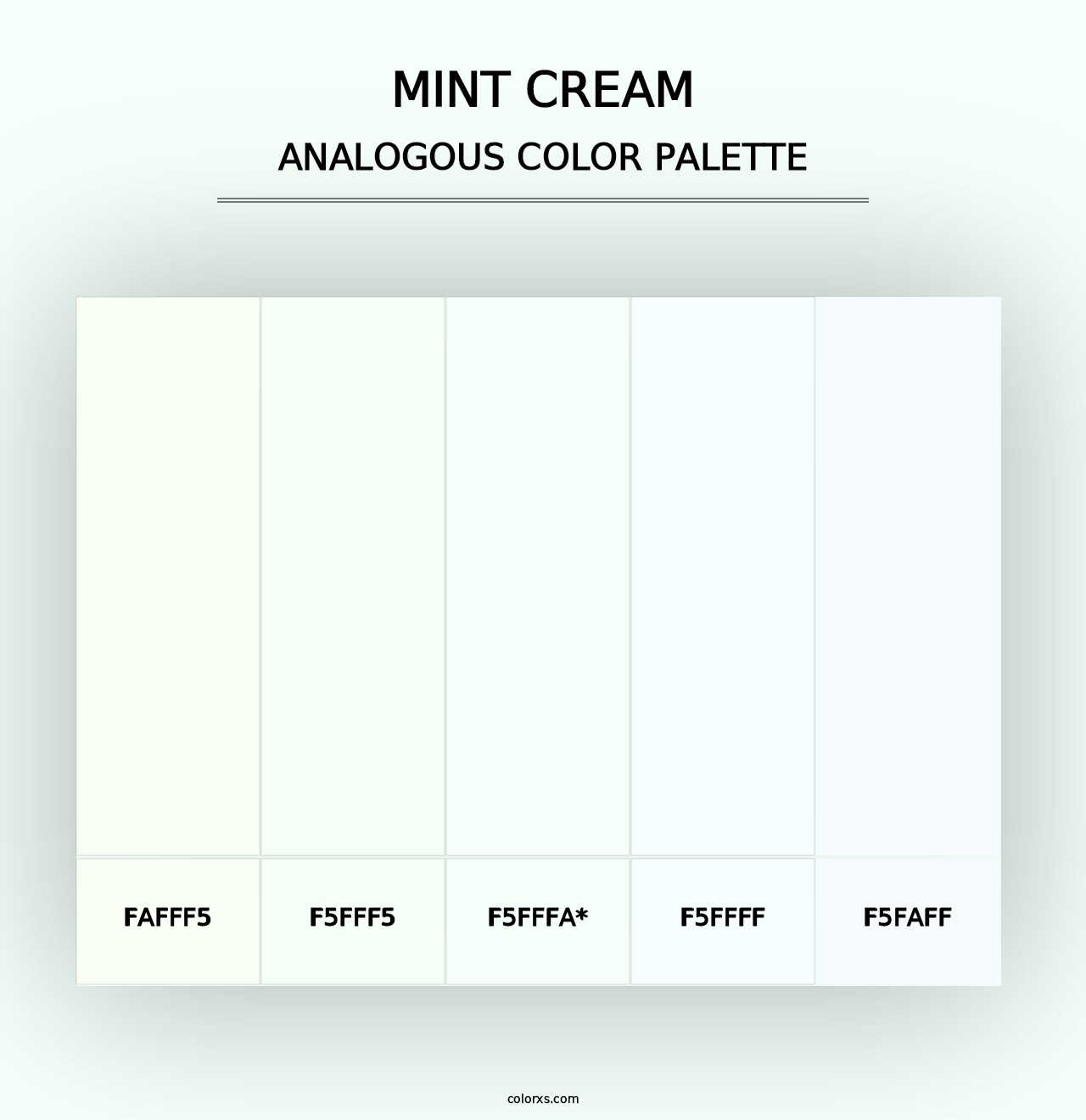 Mint Cream - Analogous Color Palette