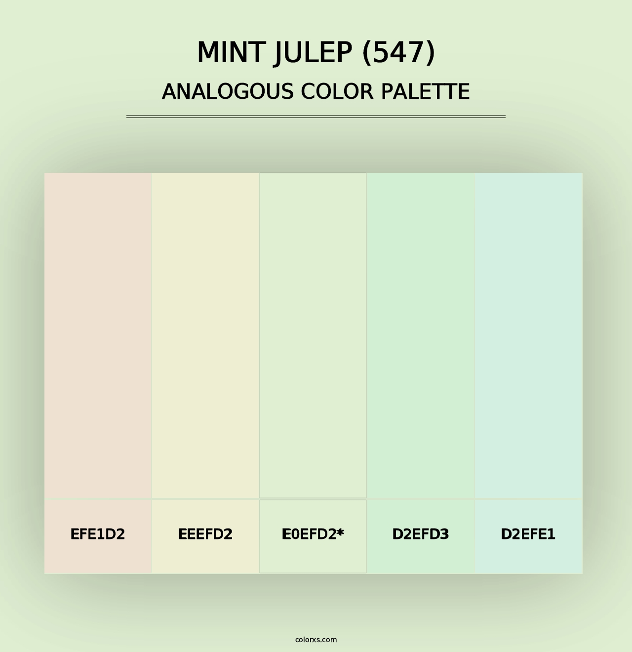 Mint Julep (547) - Analogous Color Palette