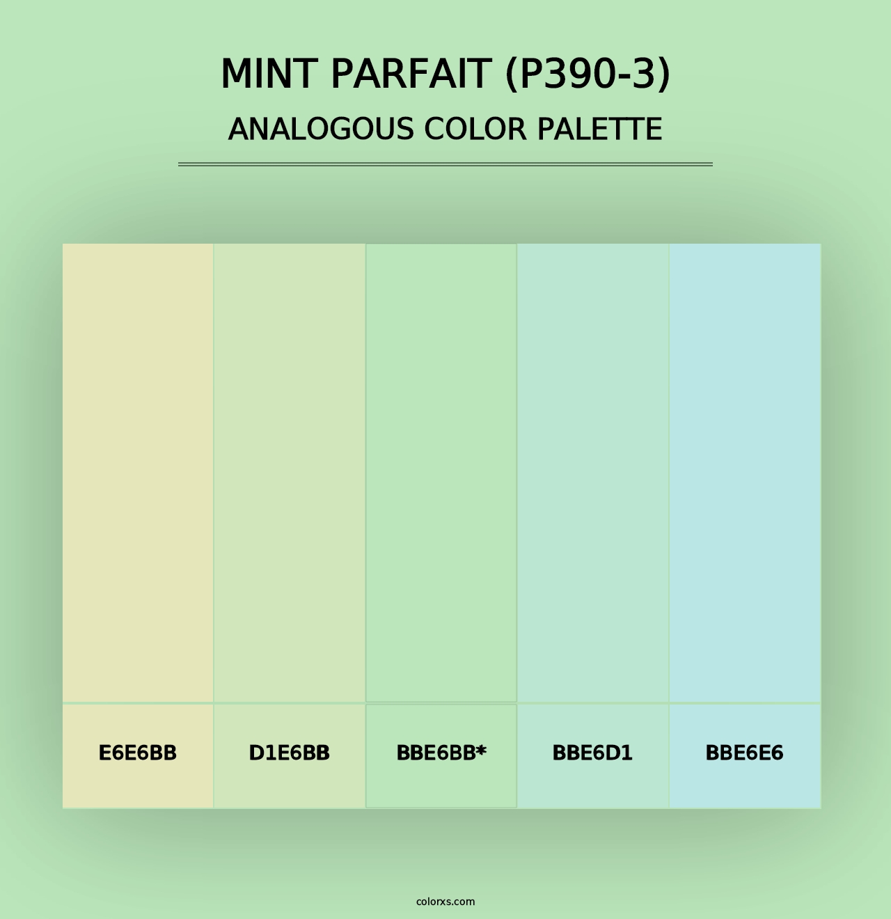 Mint Parfait (P390-3) - Analogous Color Palette