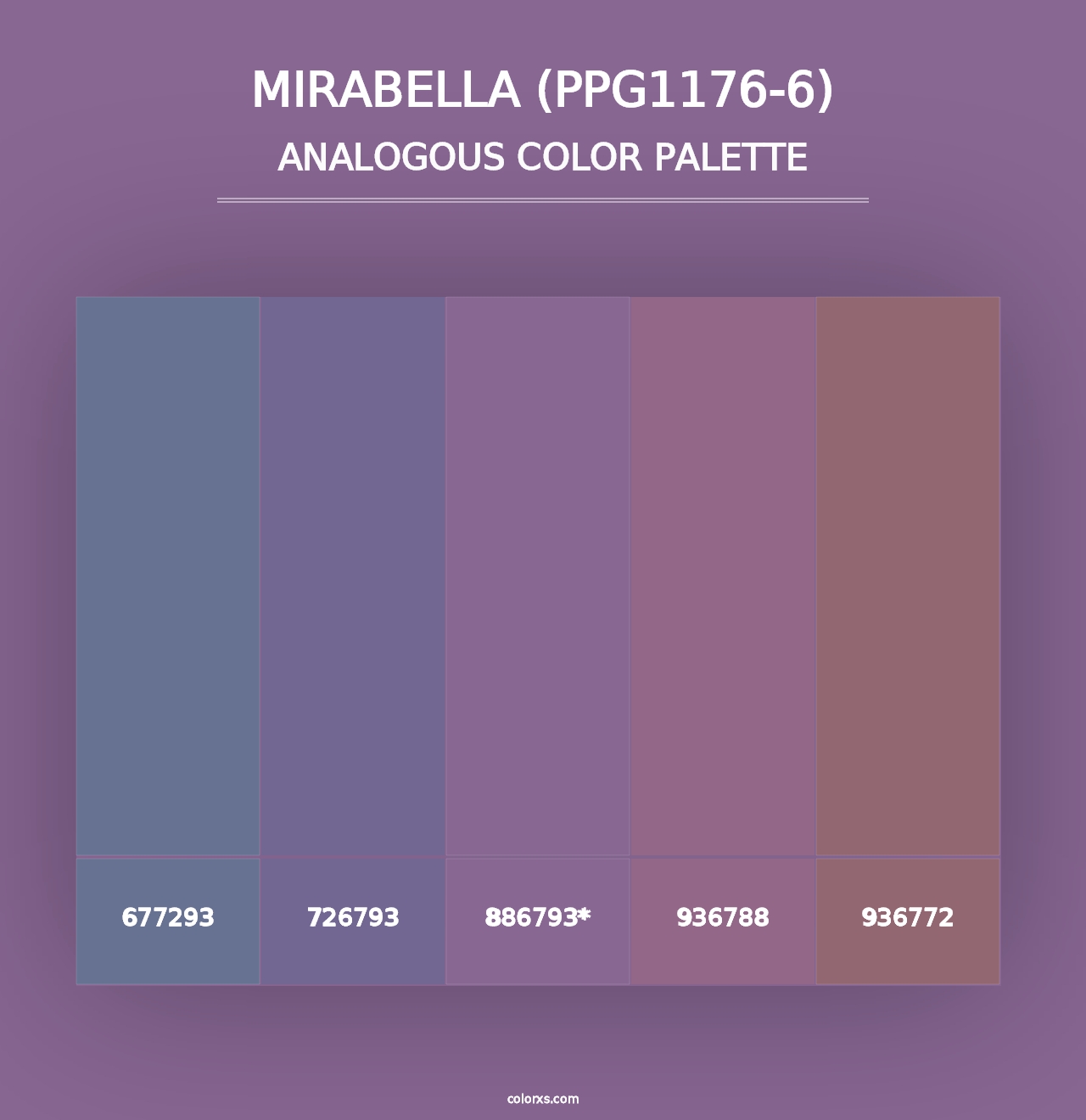 Mirabella (PPG1176-6) - Analogous Color Palette