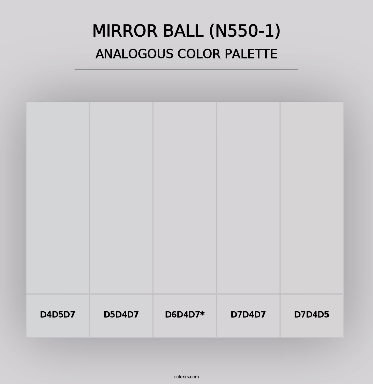 Mirror Ball (N550-1) - Analogous Color Palette