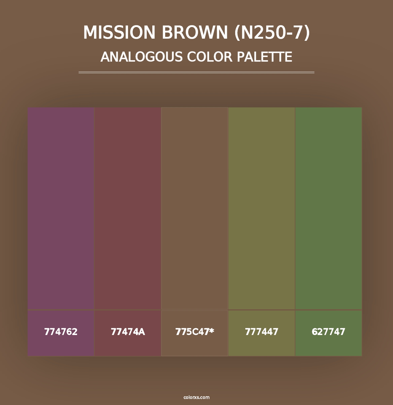 Mission Brown (N250-7) - Analogous Color Palette