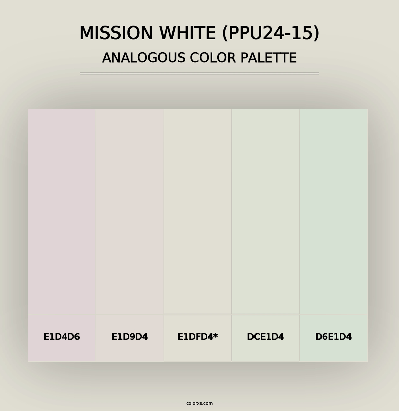 Mission White (PPU24-15) - Analogous Color Palette