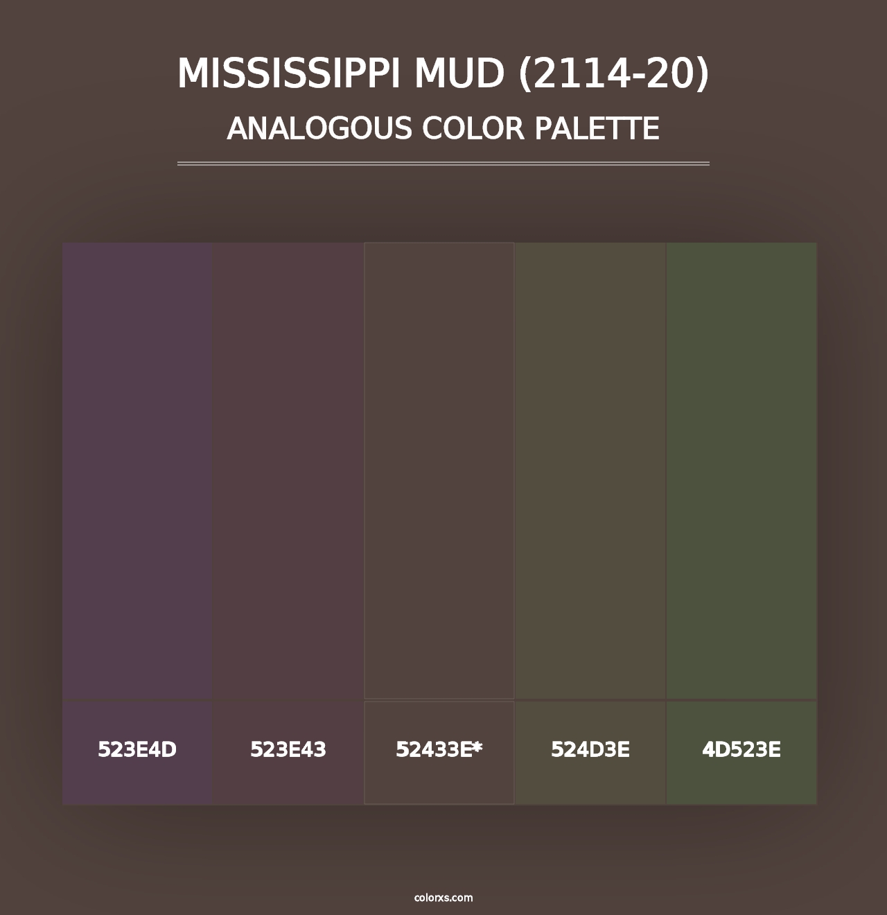 Mississippi Mud (2114-20) - Analogous Color Palette