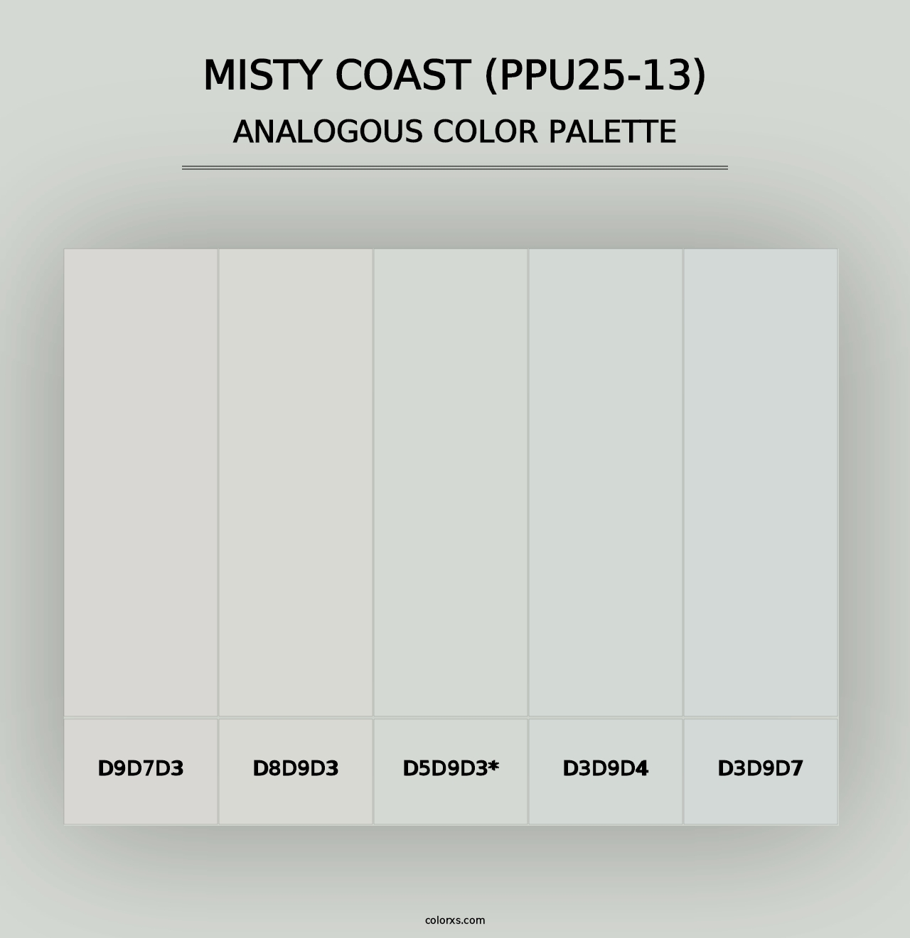 Misty Coast (PPU25-13) - Analogous Color Palette