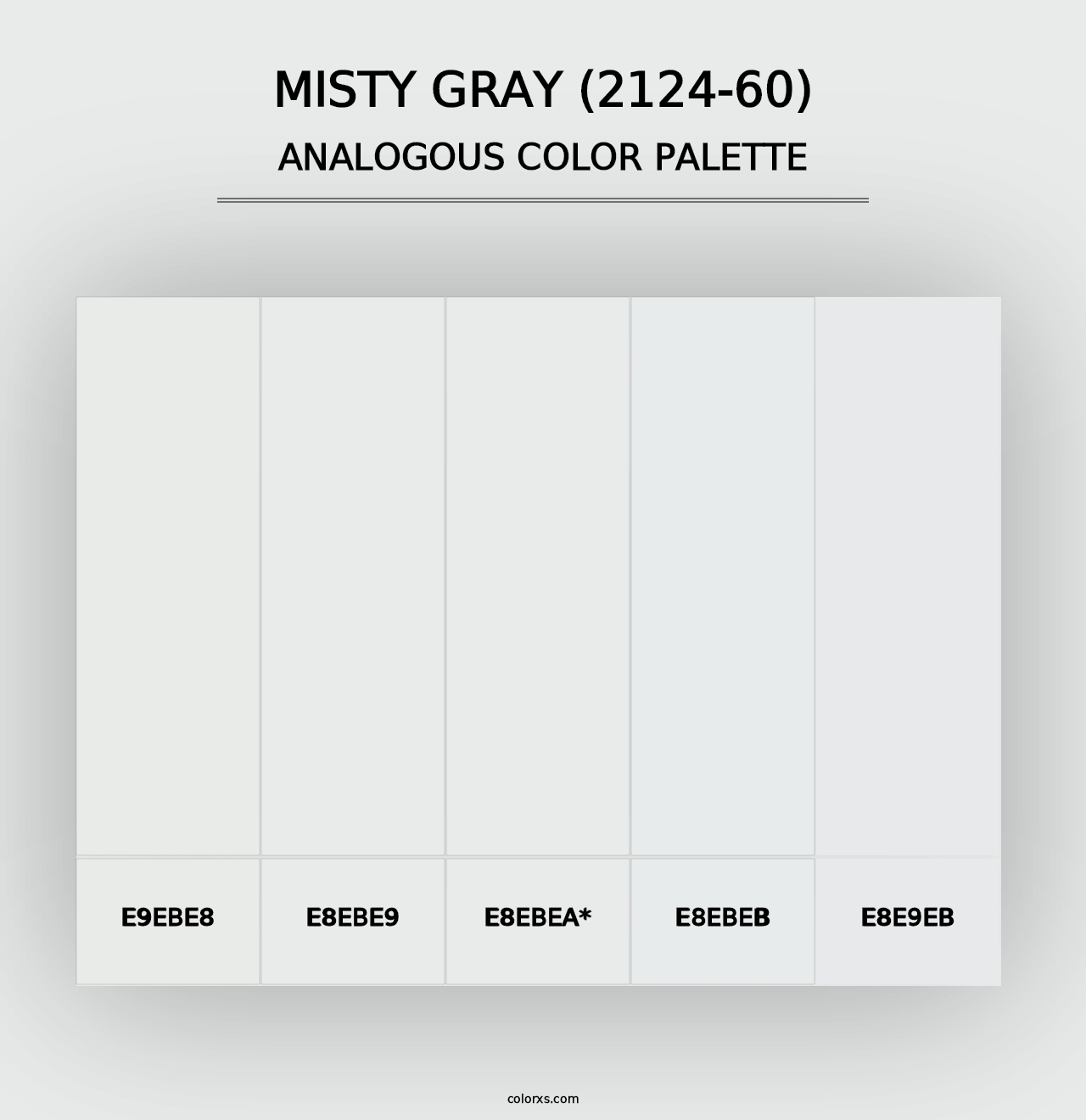 Misty Gray (2124-60) - Analogous Color Palette