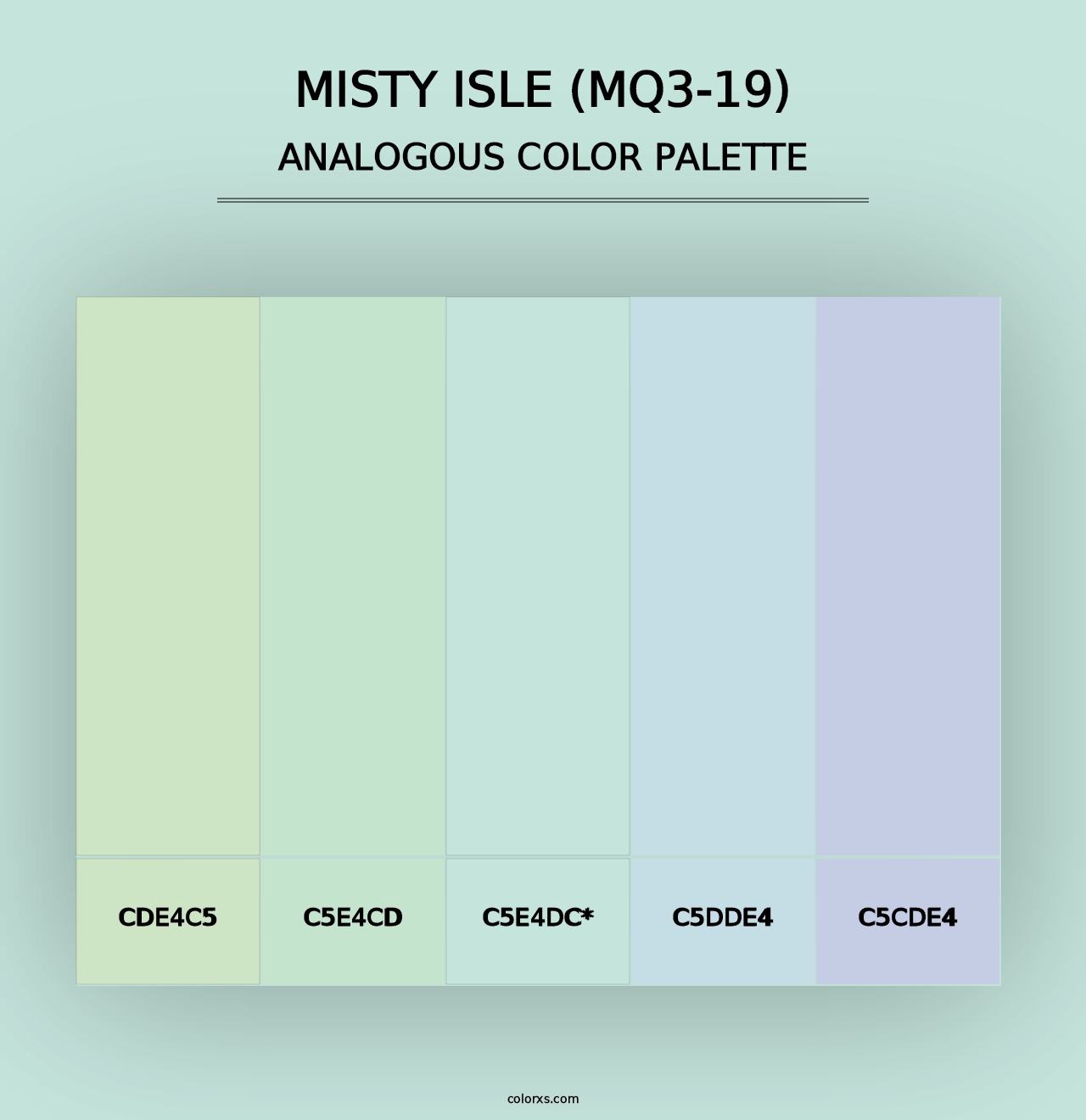 Misty Isle (MQ3-19) - Analogous Color Palette