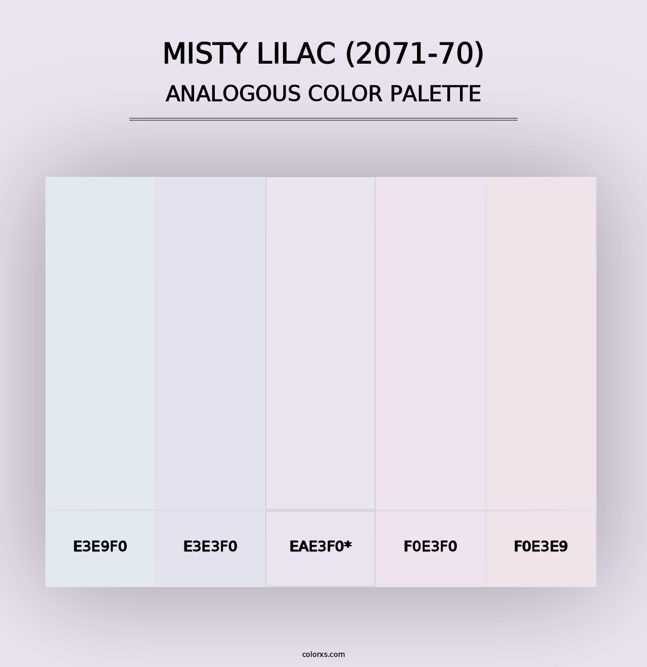 Misty Lilac (2071-70) - Analogous Color Palette