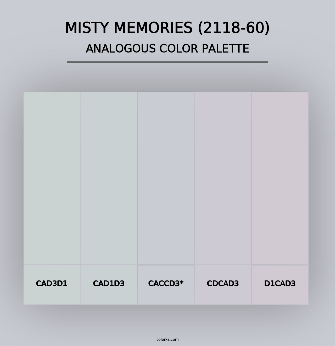 Misty Memories (2118-60) - Analogous Color Palette