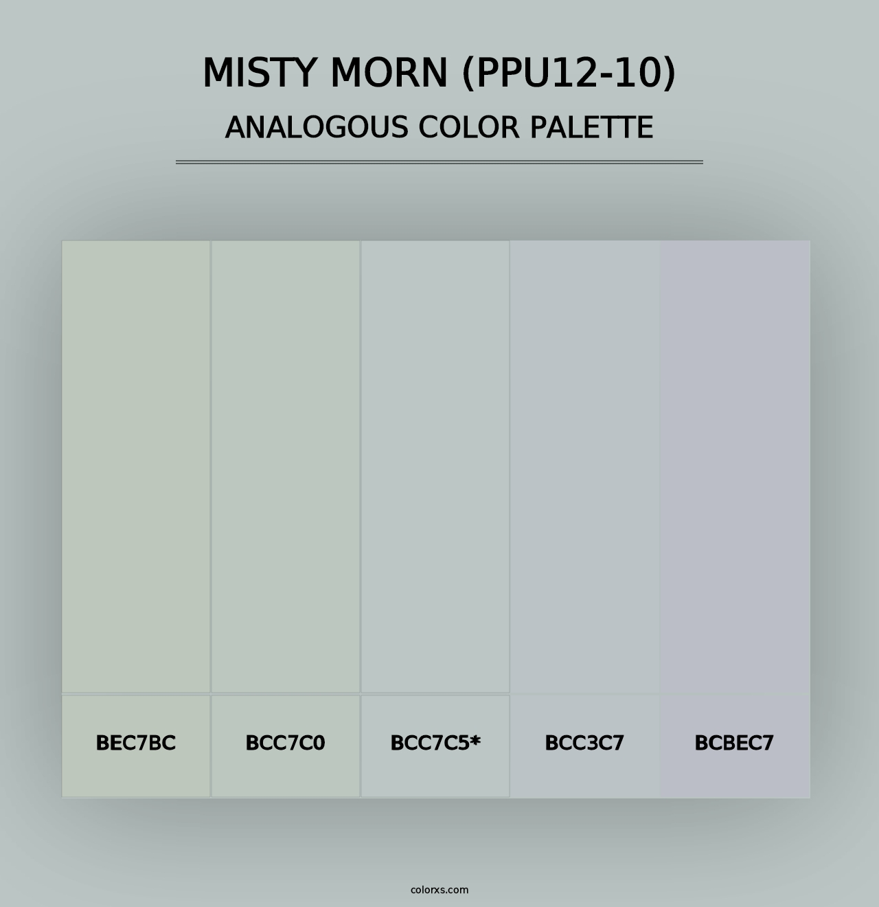 Misty Morn (PPU12-10) - Analogous Color Palette