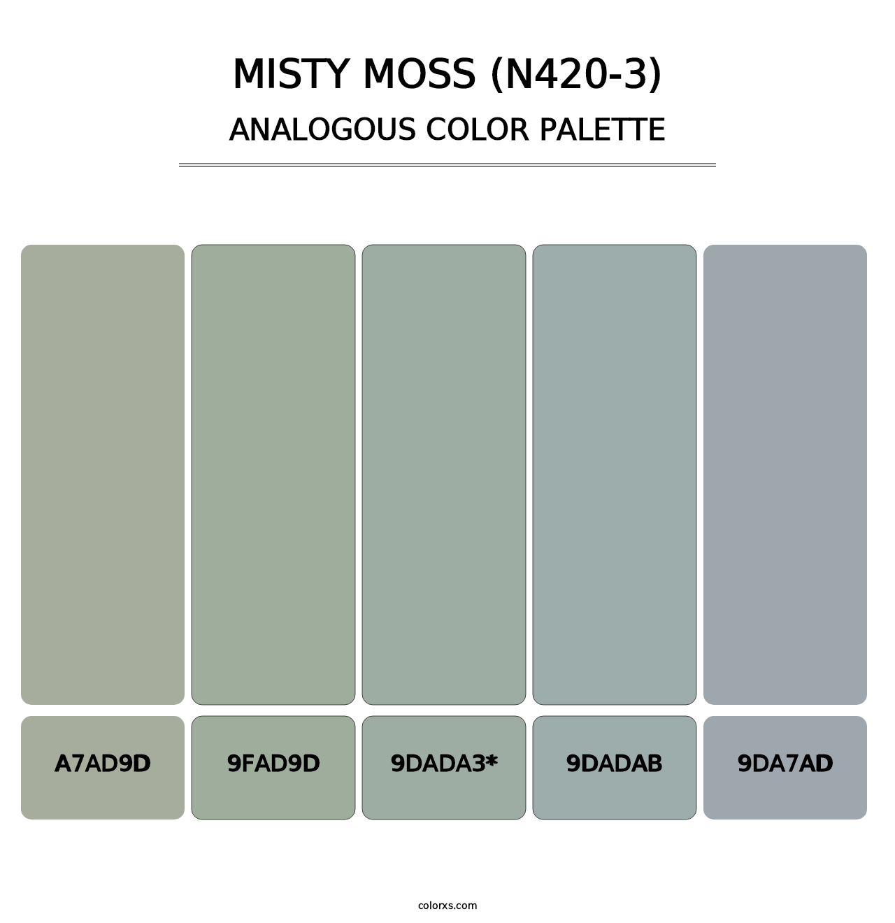 Misty Moss (N420-3) - Analogous Color Palette