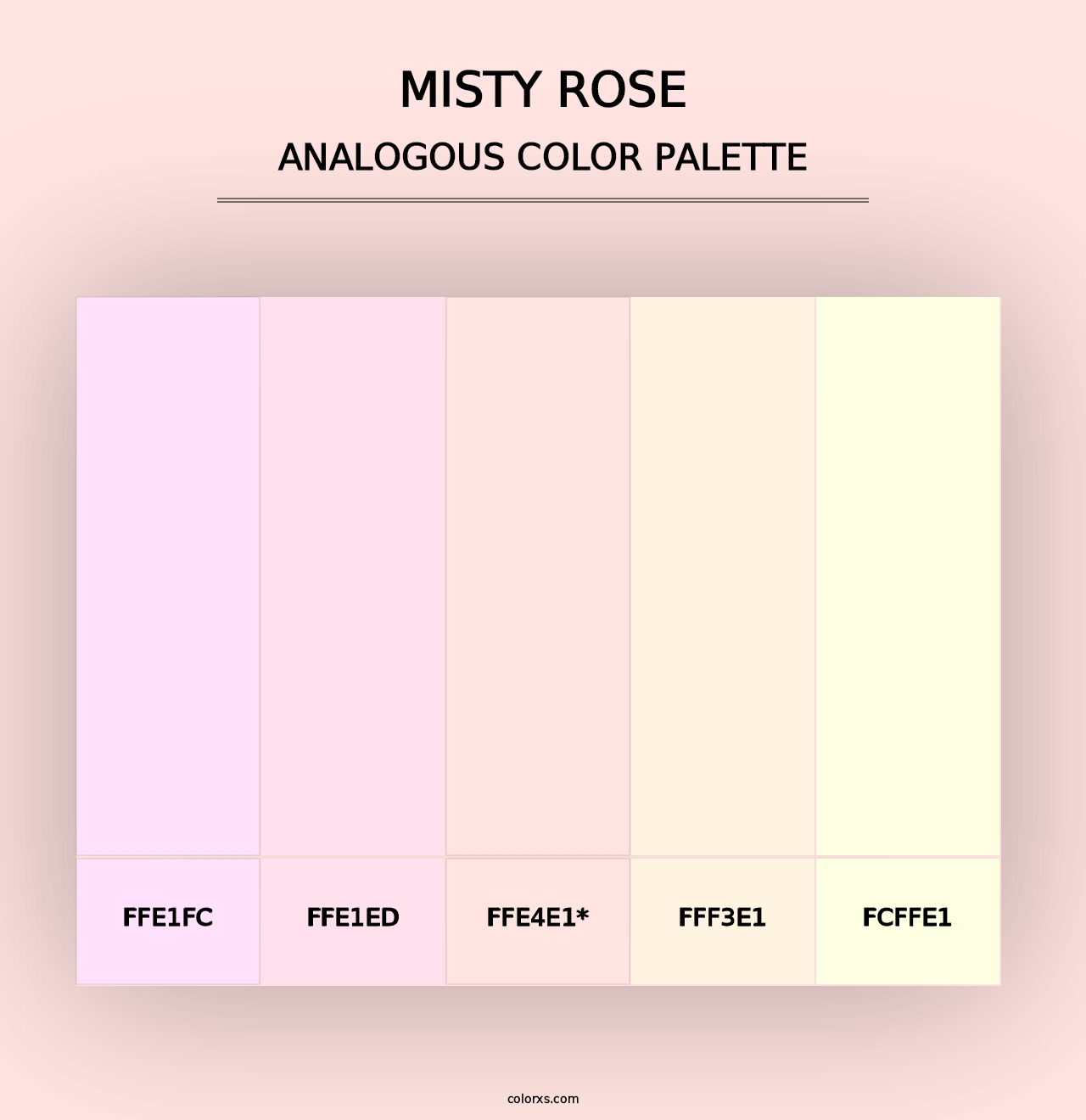 Misty Rose - Analogous Color Palette