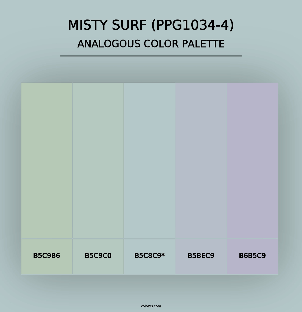 Misty Surf (PPG1034-4) - Analogous Color Palette