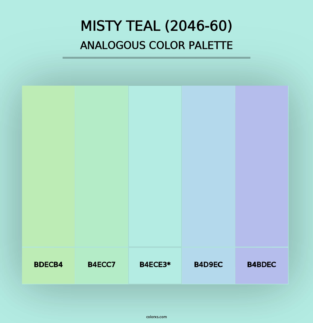 Misty Teal (2046-60) - Analogous Color Palette