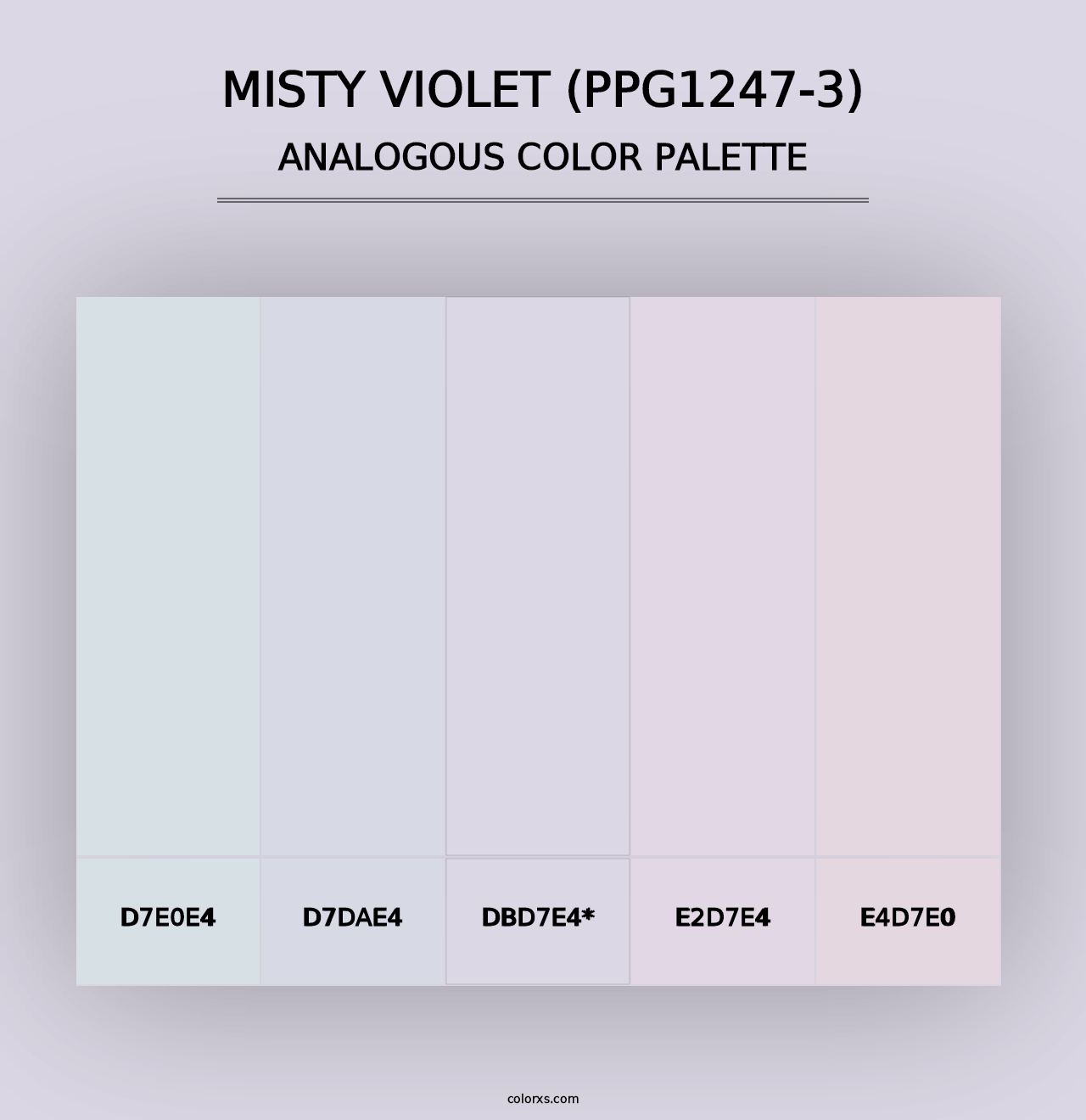 Misty Violet (PPG1247-3) - Analogous Color Palette