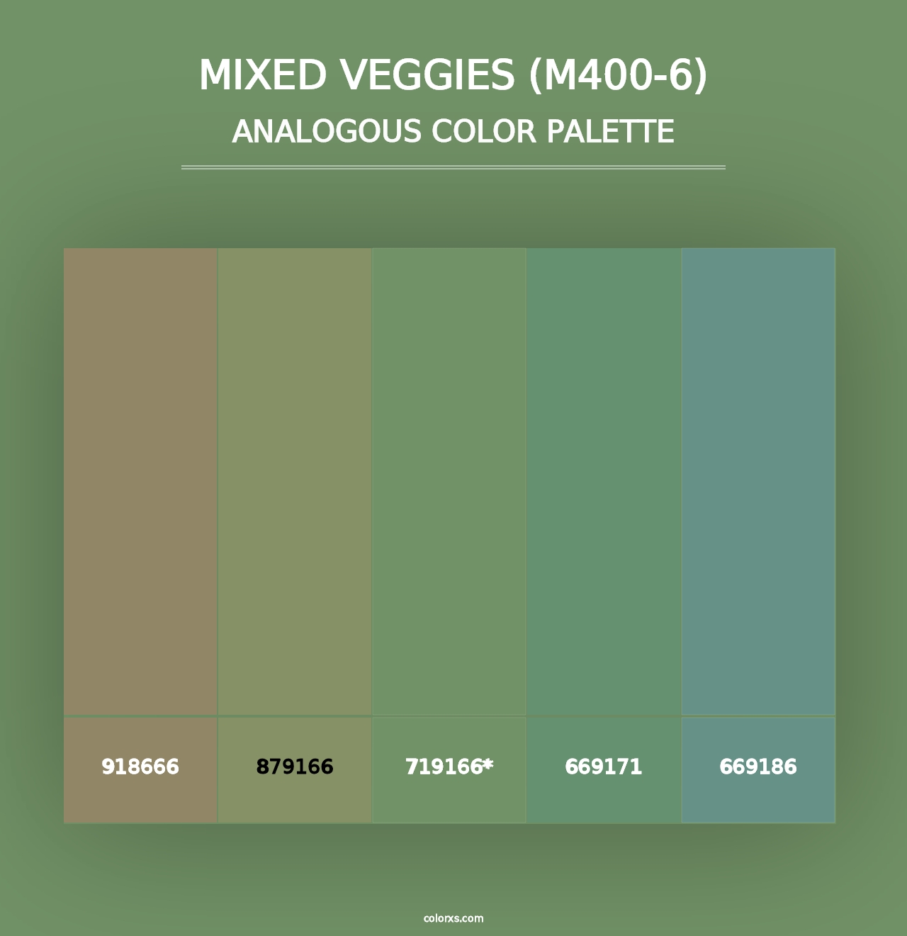 Mixed Veggies (M400-6) - Analogous Color Palette