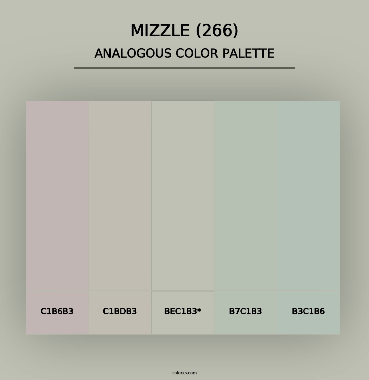 Mizzle (266) - Analogous Color Palette