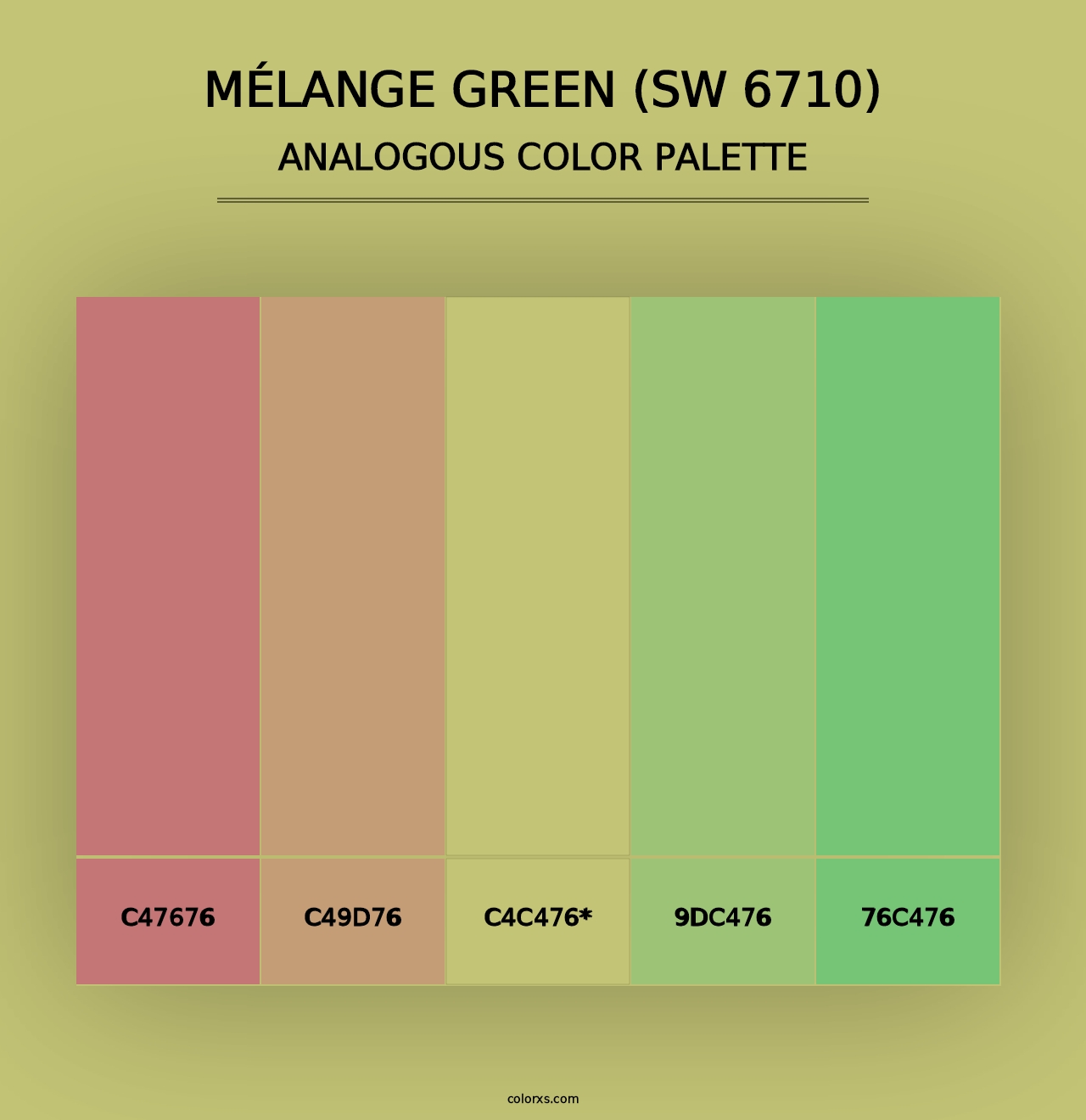 Mélange Green (SW 6710) - Analogous Color Palette