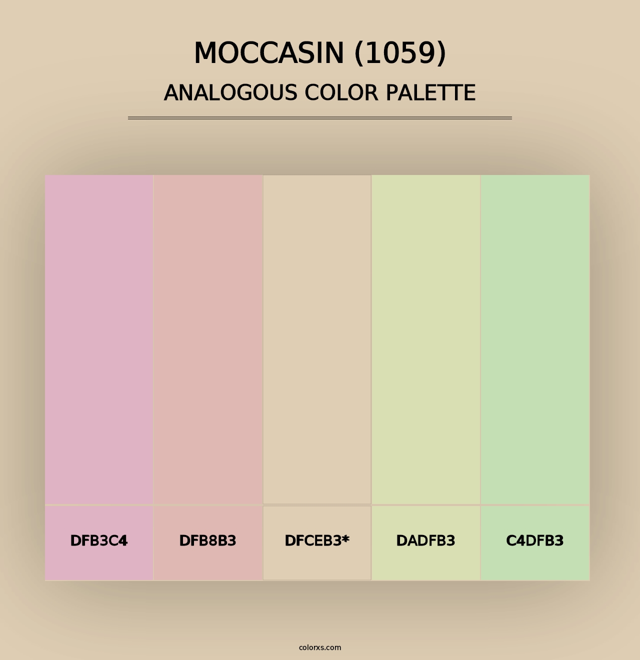 Moccasin (1059) - Analogous Color Palette