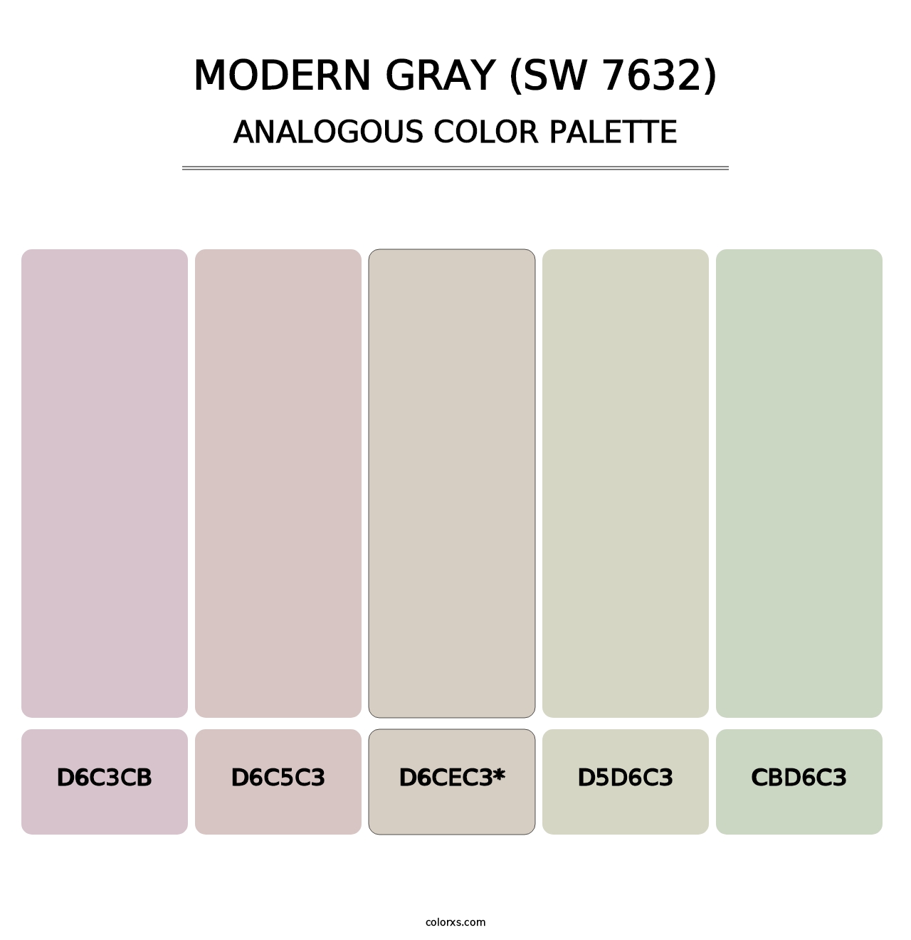 Modern Gray (SW 7632) - Analogous Color Palette