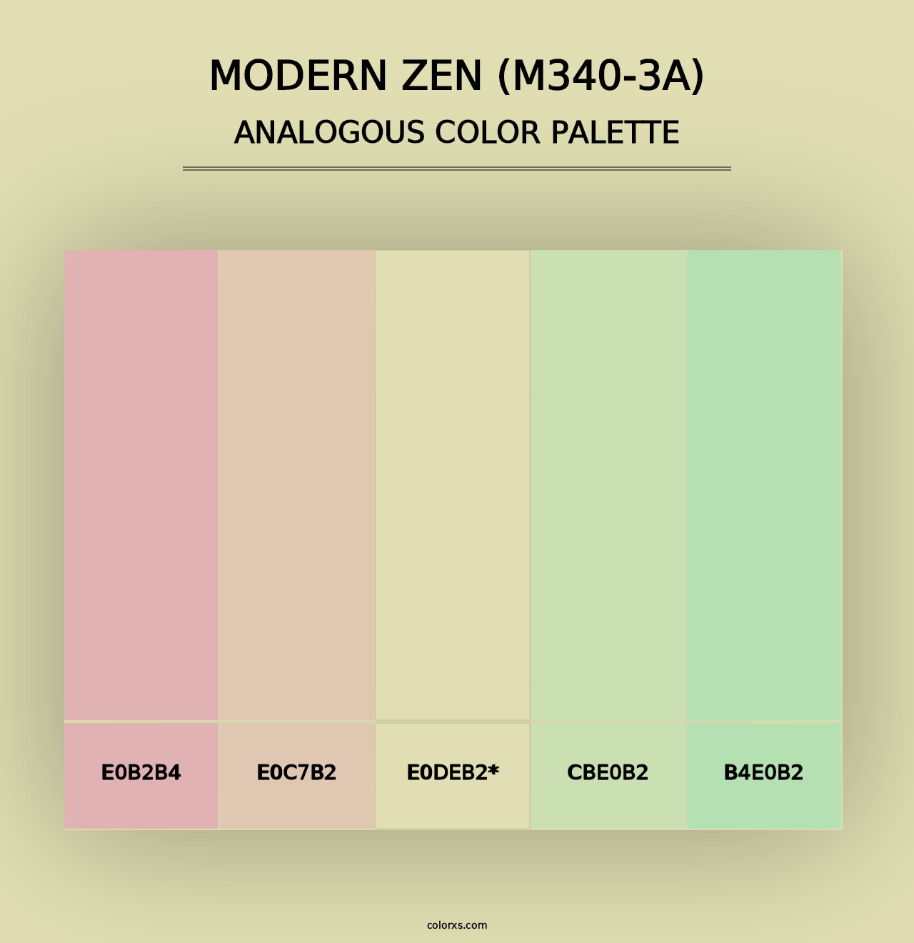 Modern Zen (M340-3A) - Analogous Color Palette