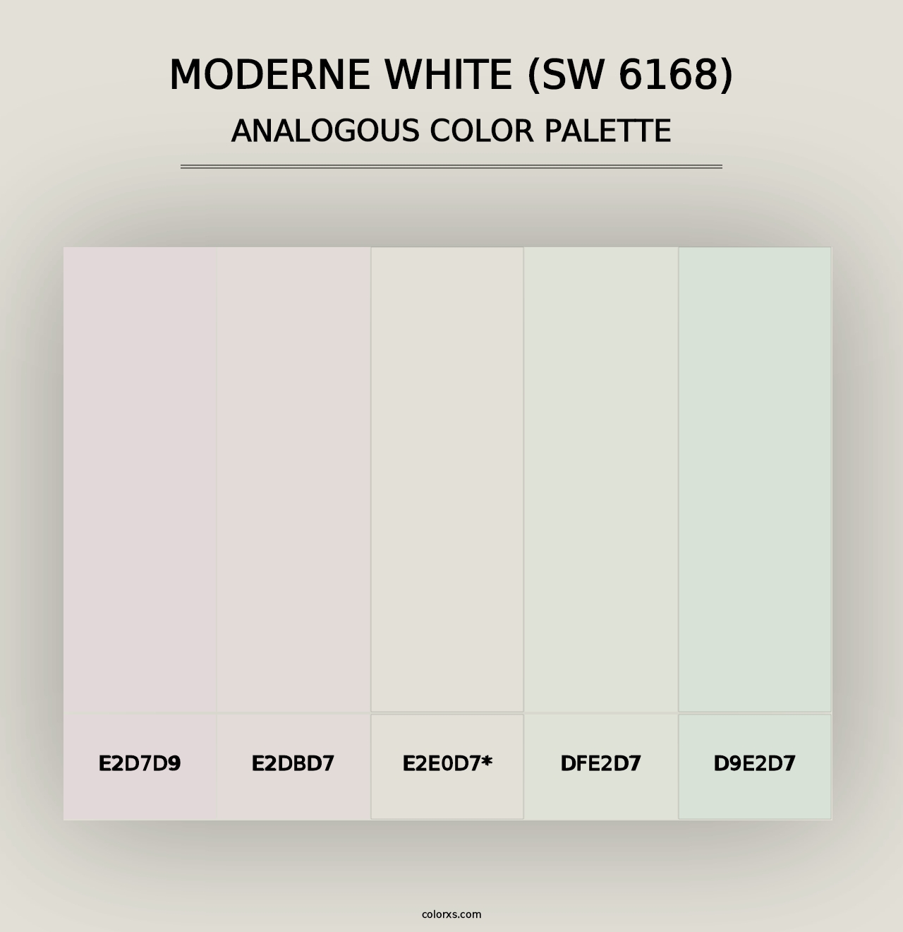 Moderne White (SW 6168) - Analogous Color Palette