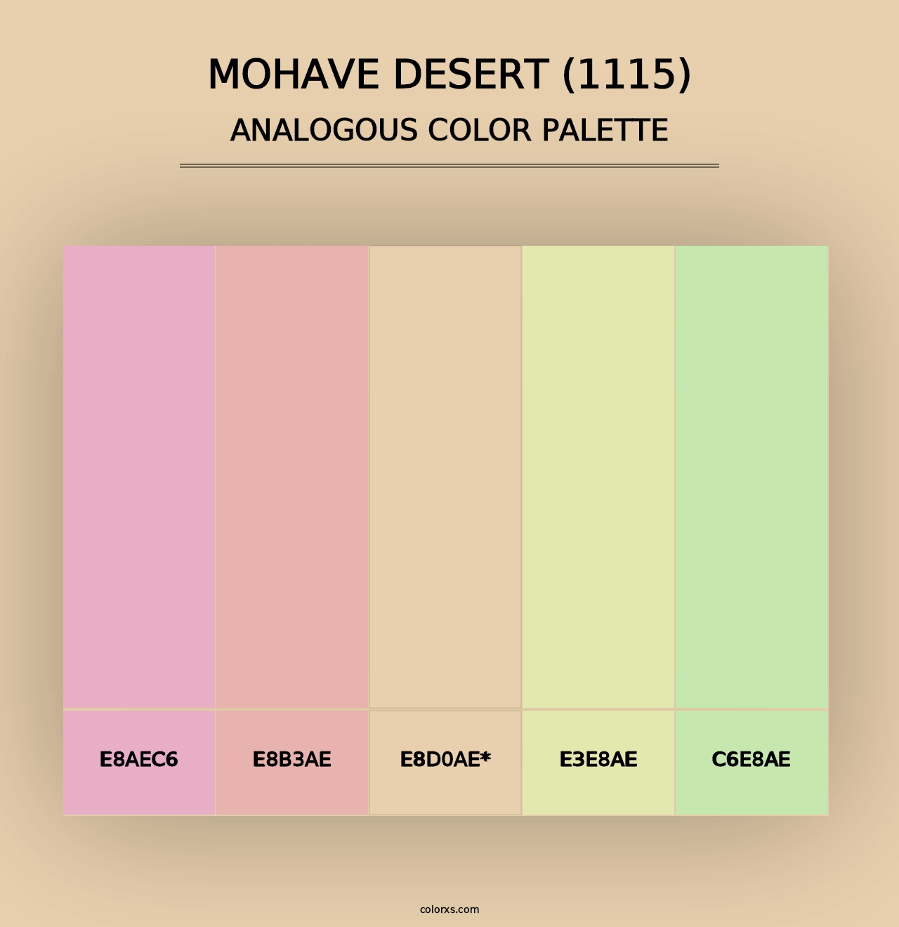 Mohave Desert (1115) - Analogous Color Palette