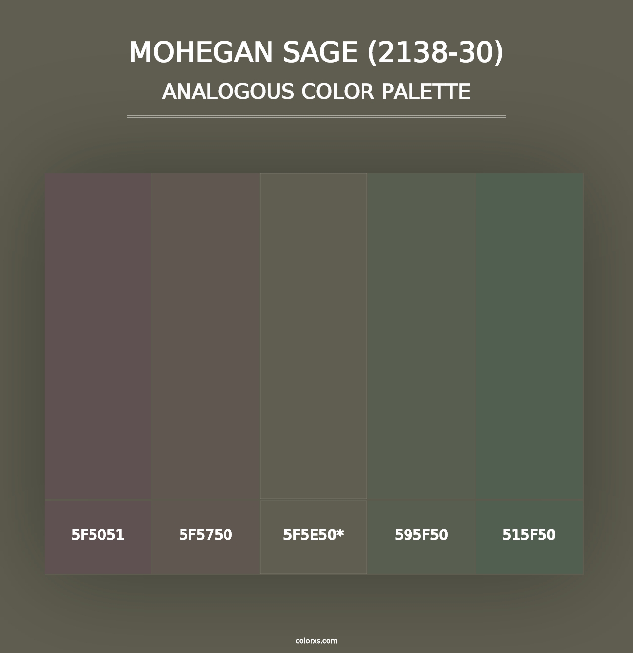 Mohegan Sage (2138-30) - Analogous Color Palette