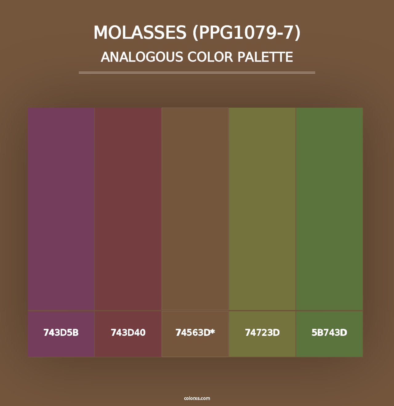 Molasses (PPG1079-7) - Analogous Color Palette