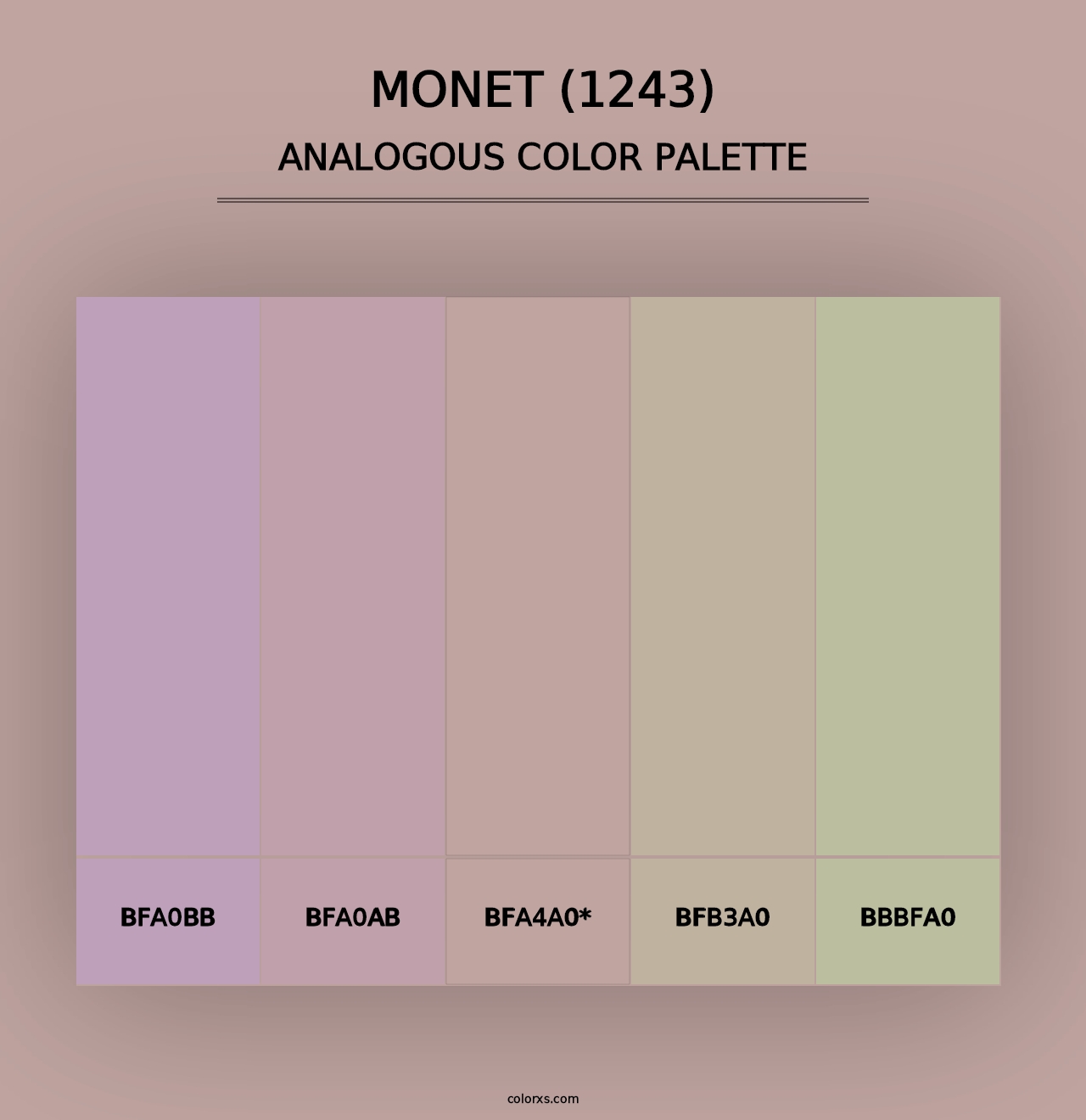 Monet (1243) - Analogous Color Palette