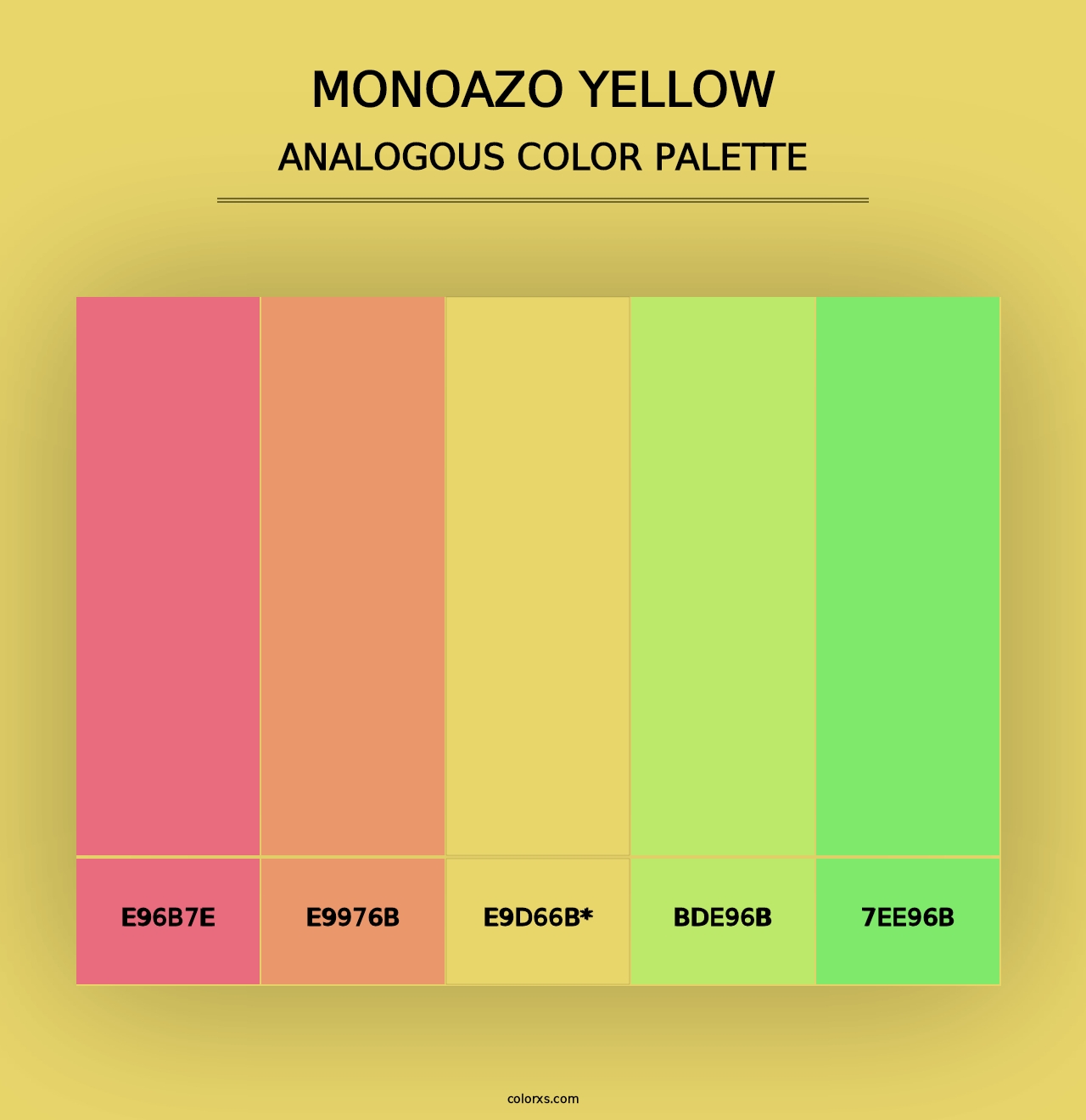 Monoazo Yellow - Analogous Color Palette