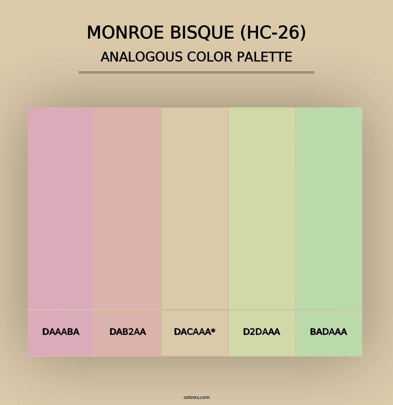 Monroe Bisque (HC-26) - Analogous Color Palette