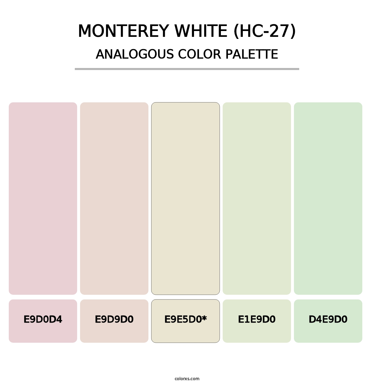 Monterey White (HC-27) - Analogous Color Palette