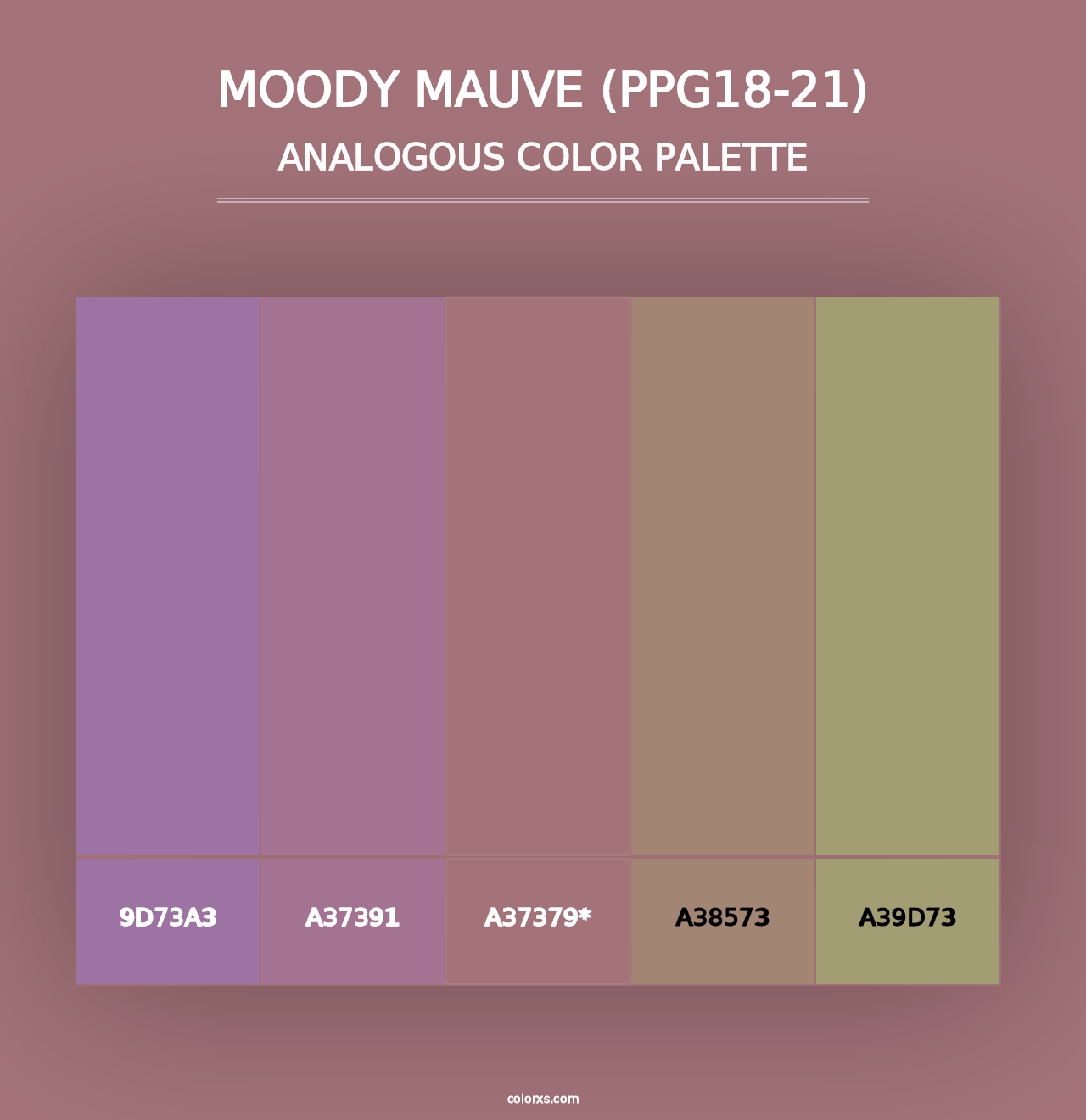 Moody Mauve (PPG18-21) - Analogous Color Palette