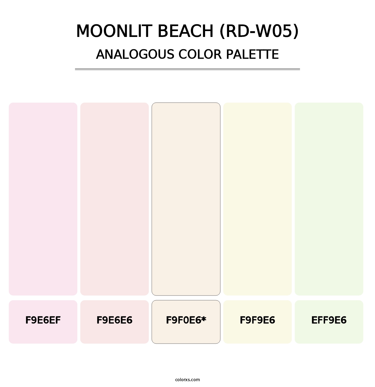 Moonlit Beach (RD-W05) - Analogous Color Palette