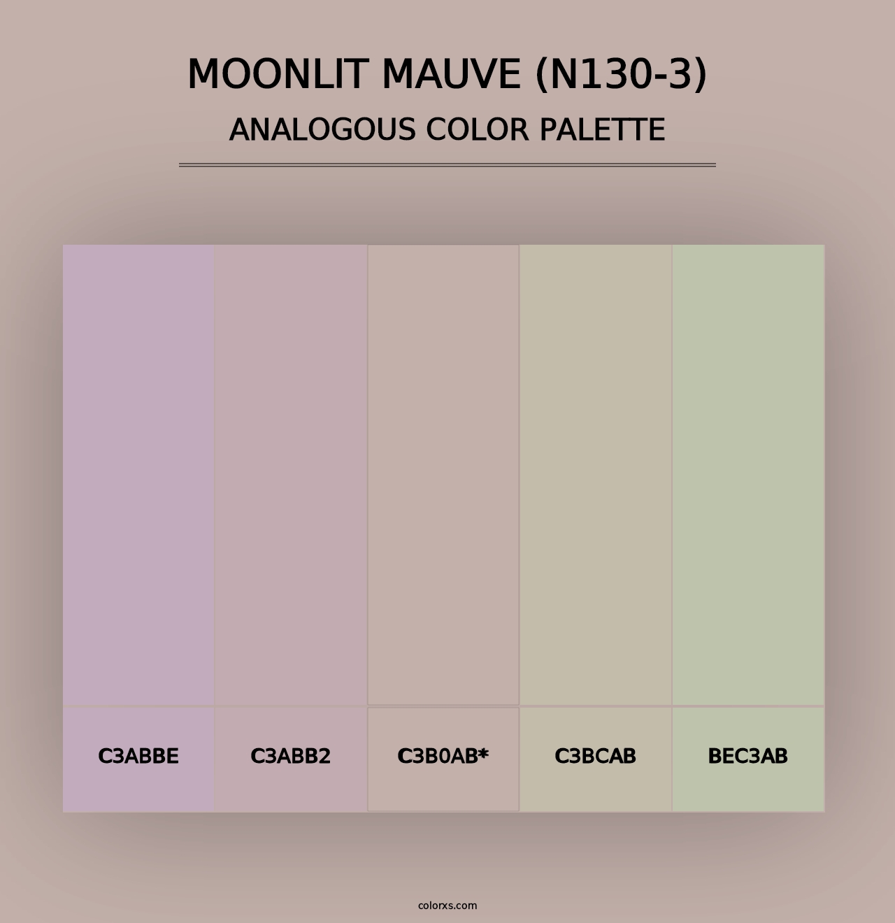 Moonlit Mauve (N130-3) - Analogous Color Palette