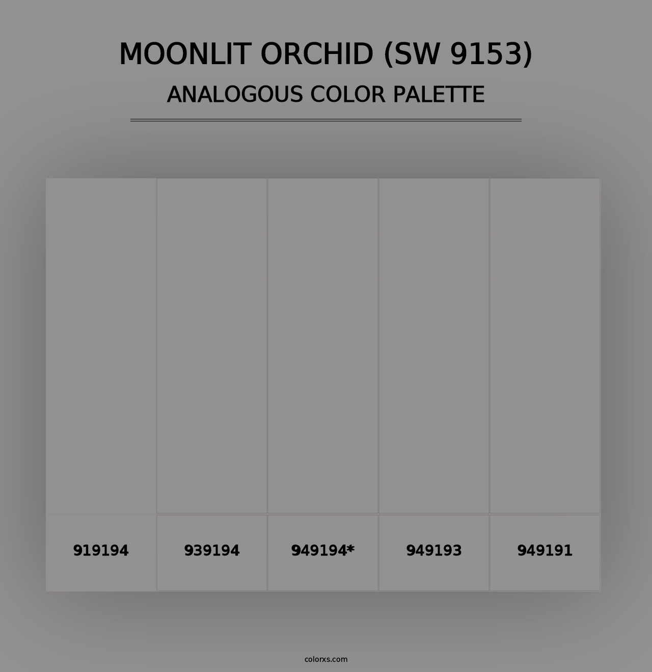 Moonlit Orchid (SW 9153) - Analogous Color Palette