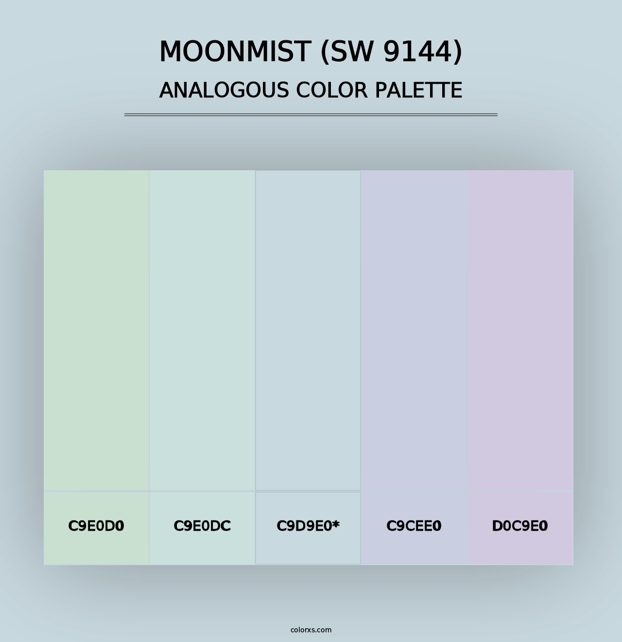 Moonmist (SW 9144) - Analogous Color Palette