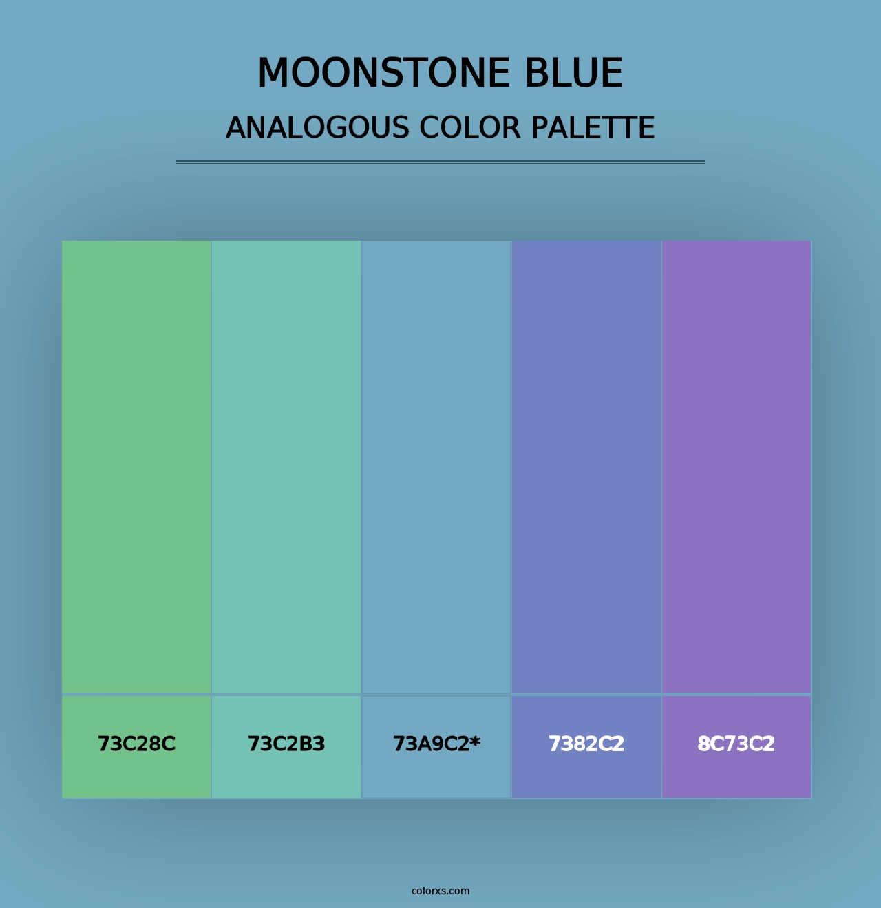 Moonstone Blue - Analogous Color Palette