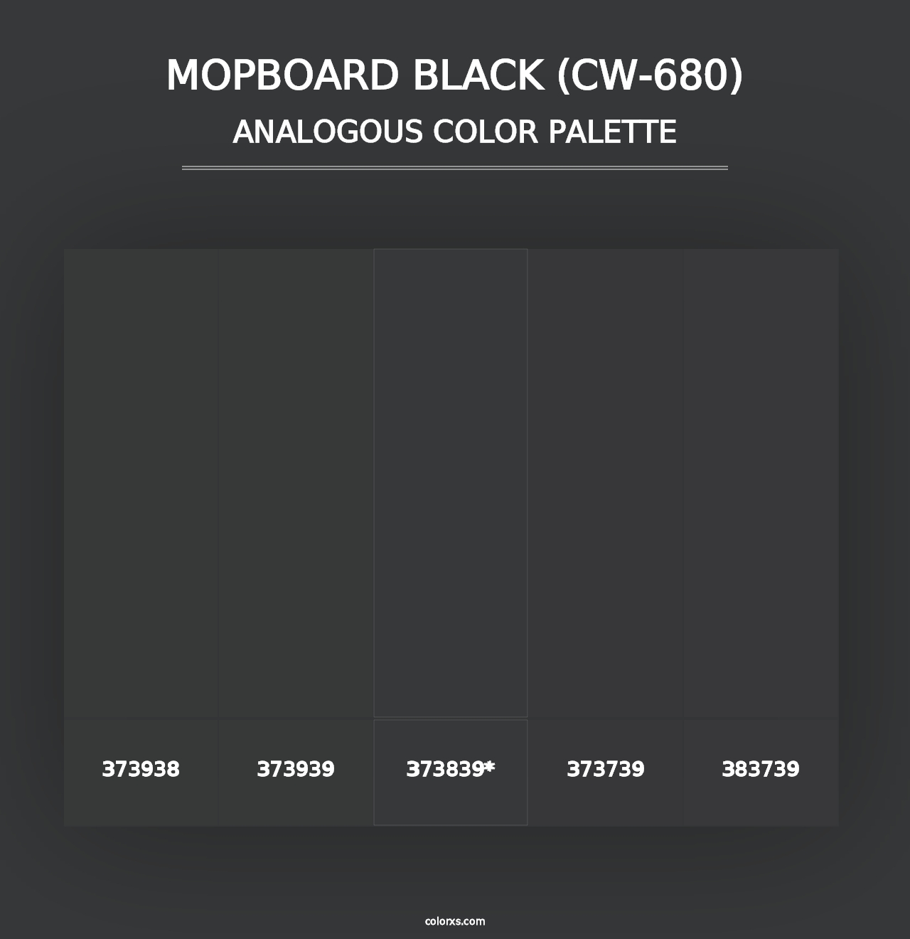 Mopboard Black (CW-680) - Analogous Color Palette