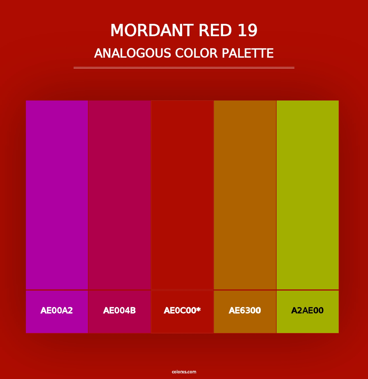 Mordant red 19 - Analogous Color Palette