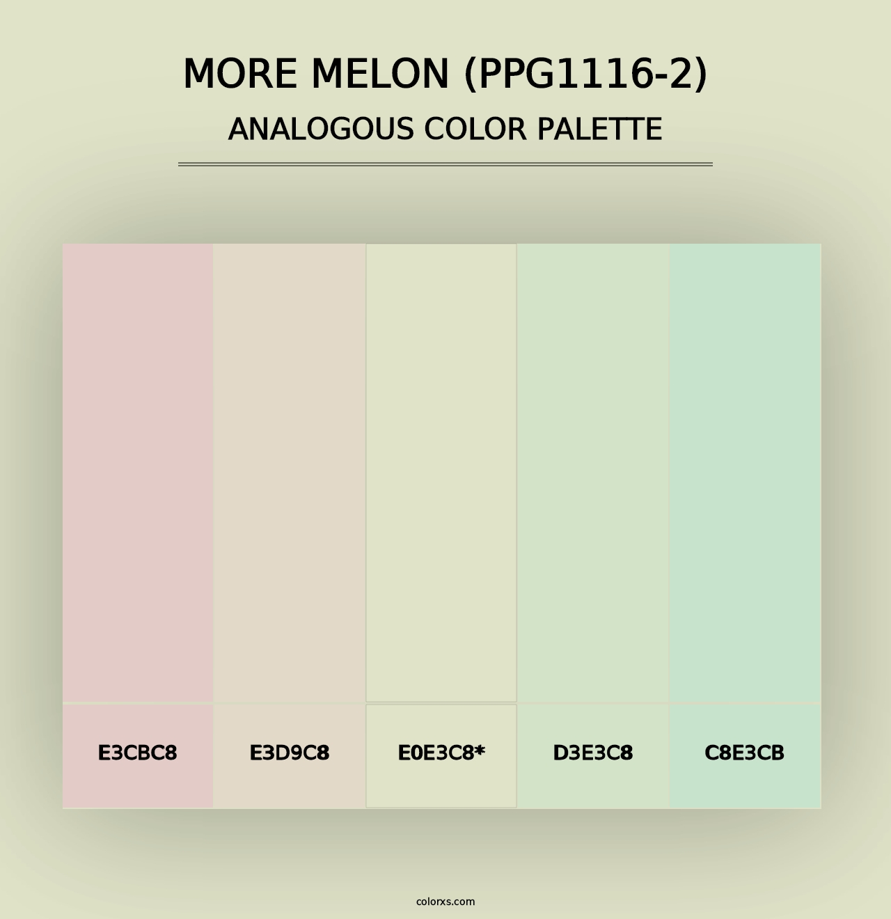 More Melon (PPG1116-2) - Analogous Color Palette