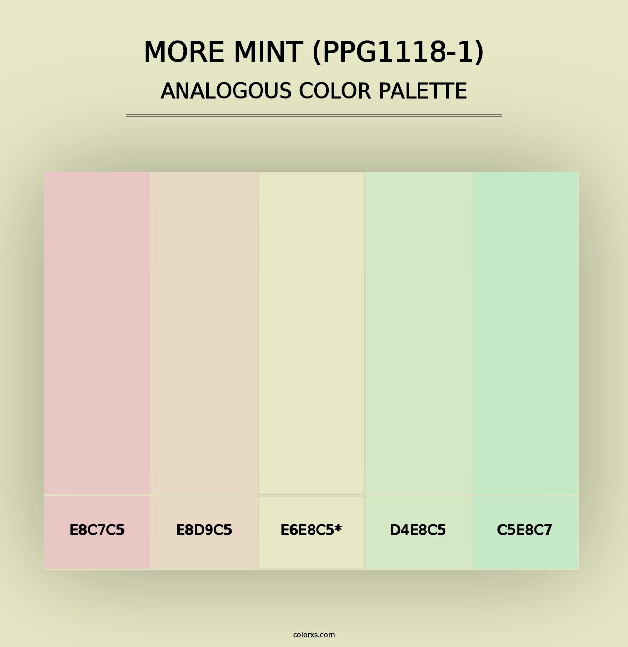 More Mint (PPG1118-1) - Analogous Color Palette