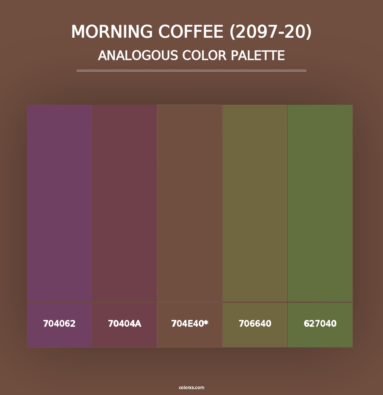 Morning Coffee (2097-20) - Analogous Color Palette