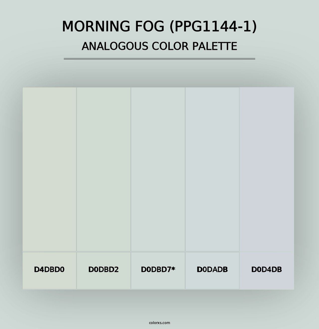 Morning Fog (PPG1144-1) - Analogous Color Palette